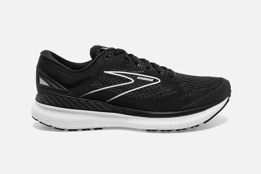 Glycerin GTS 19 Road Brooks Running Shoes NZ Womens - Black/White - QLAOWG-489